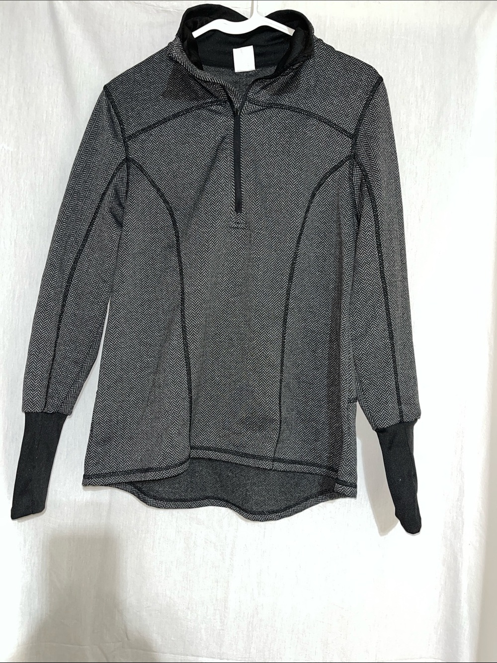 Athletic Works Women's Black Quarter-Zip Pullover sweatshirt jacket  M(8-10)